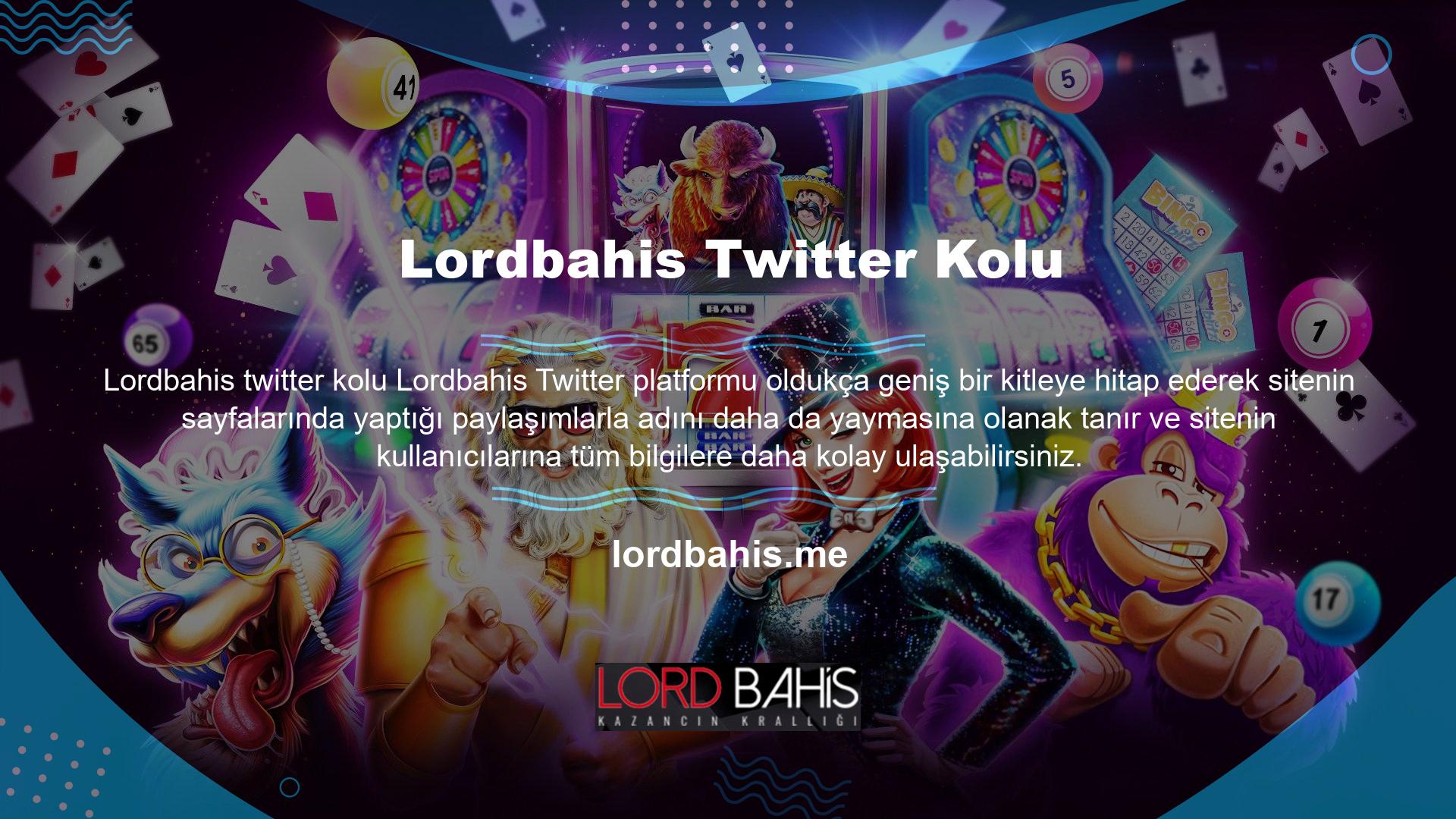 Lordbahis Twitter adresi @Lordbahis